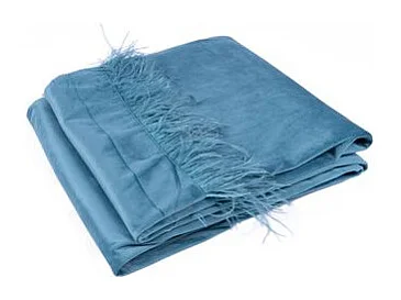 Ensemble Coussin & Plaid "Palmira" 130x170cm Bleu