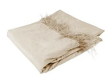 Ensemble Coussin & Plaid "Palmira" 130x170cm Champagne