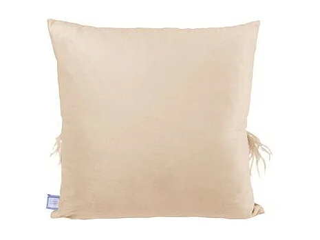 Ensemble Coussin & Plaid "Palmira" 130x170cm Champagne