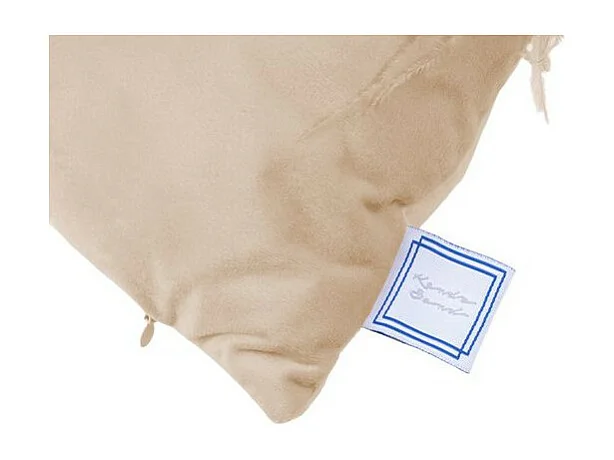 Ensemble Coussin & Plaid "Palmira" 130x170cm Champagne