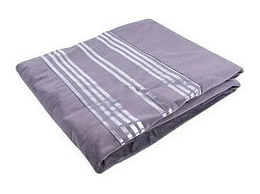 Ensemble Coussin & Plaid "Prisma III" 130x170cm Gris