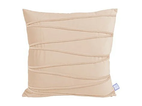 Ensemble Coussin & Plaid "Paulina" 130x170cm Champagne