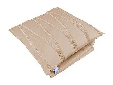 Ensemble Coussin & Plaid "Paulina" 130x170cm Champagne