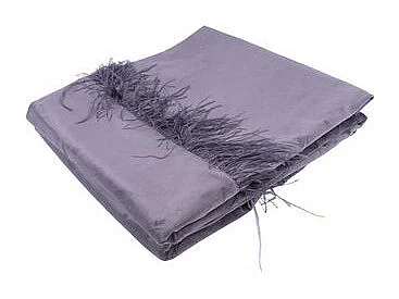 Ensemble Coussin & Plaid "Palmira" 130x170cm Gris Graphite