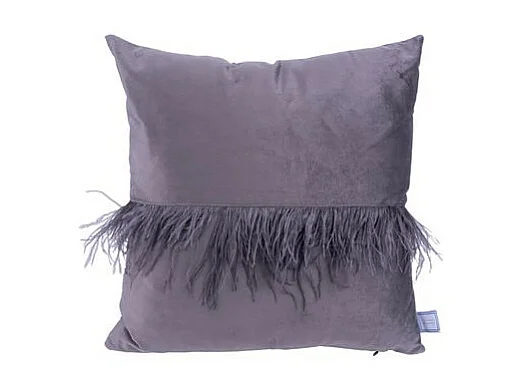 Ensemble Coussin & Plaid "Palmira" 130x170cm Gris Graphite