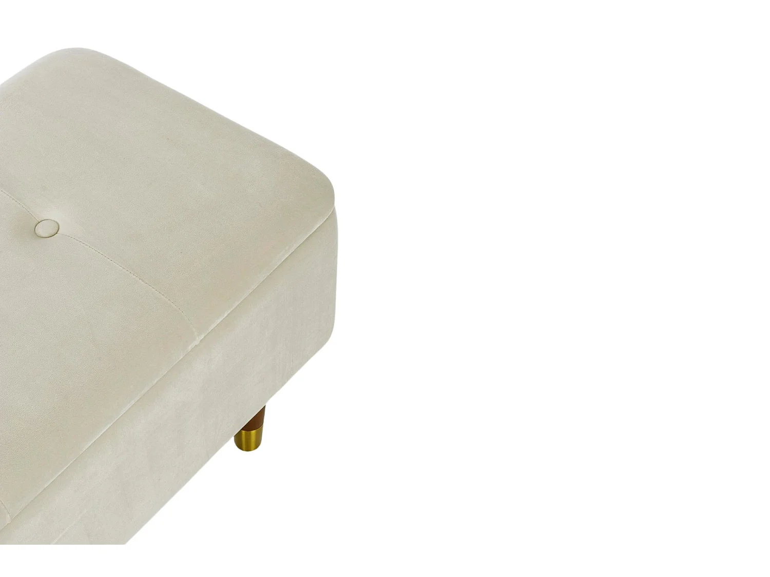 Banc coffre 2 places en velours et piétement en bois - RIKA