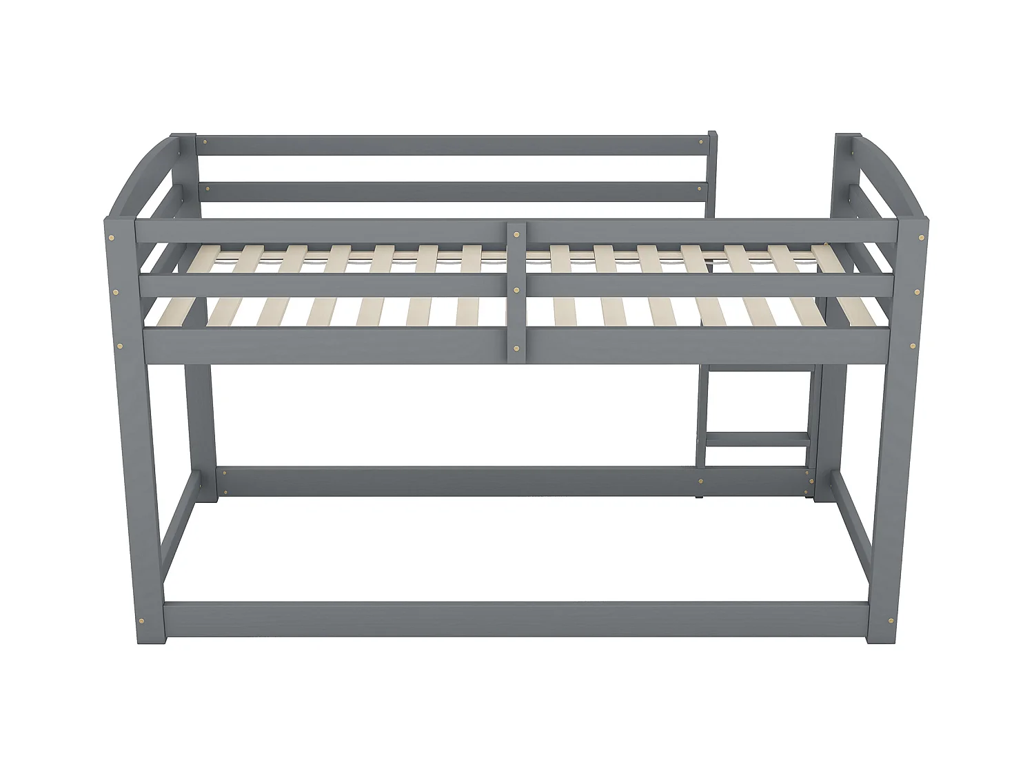 Beliche para crianças e adolescentes, estrutura de madeira maciça, fácil montagem, 90x200cm, cinza