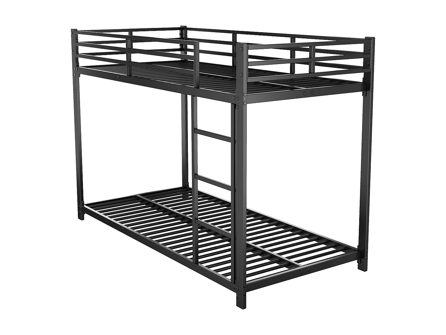 Lits pour enfants 90*200, lits superposés, lits en fer, lits superposés en fer de forme classique, noir