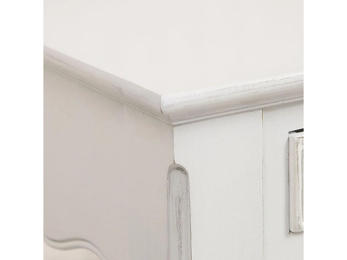 Bureau 2 tiroirs MDF Blanc - Romance Interior's