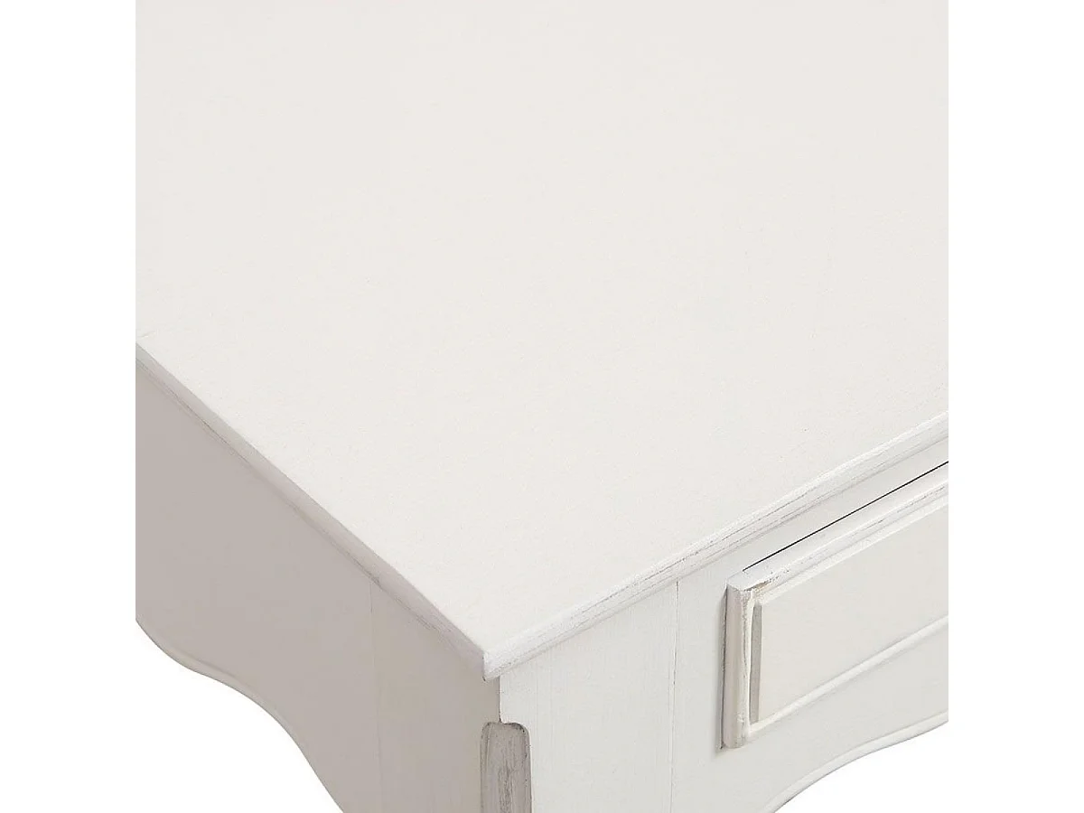 Bureau 2 tiroirs MDF Blanc - Romance Interior's