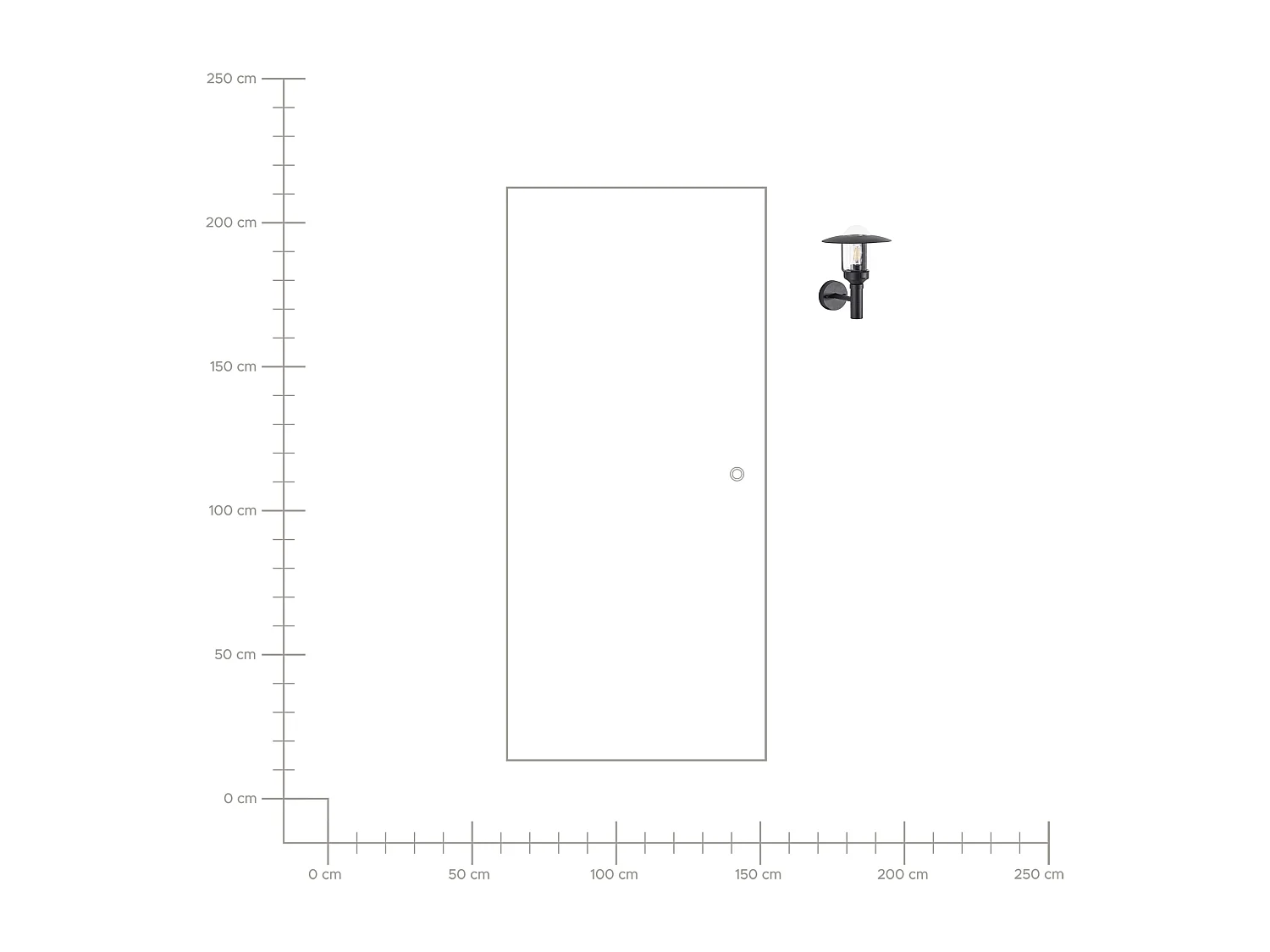Aussenwandleuchte TIZU Schwarz