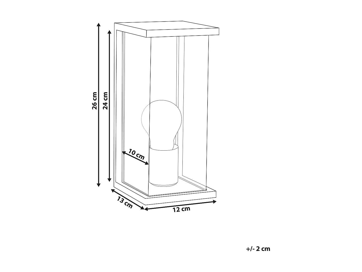 Aussenwandleuchte WAKAL Schwarz