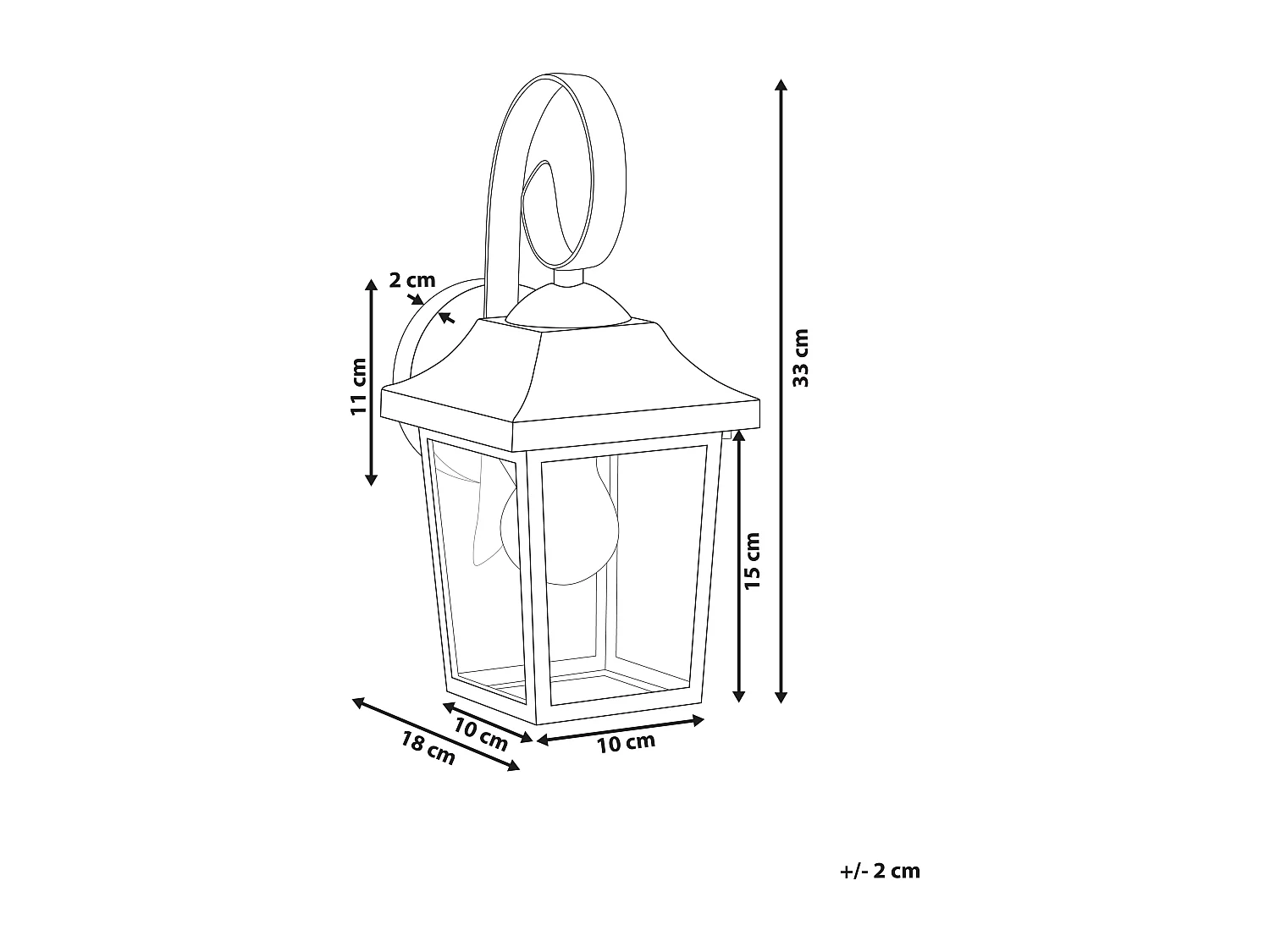 Lampe murale pour l'extérieur TANGON Noir