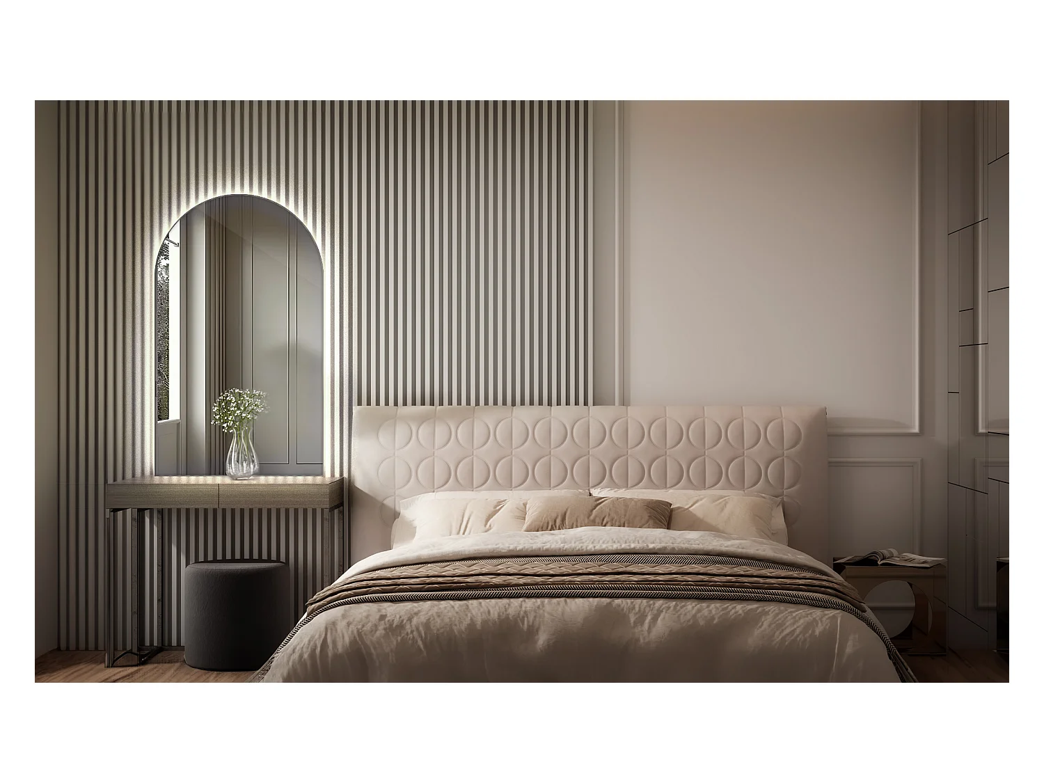 Specchio da Bagno Semiovale Irregolare 40 x 70 cm da Parete a LED - Luce Fredda