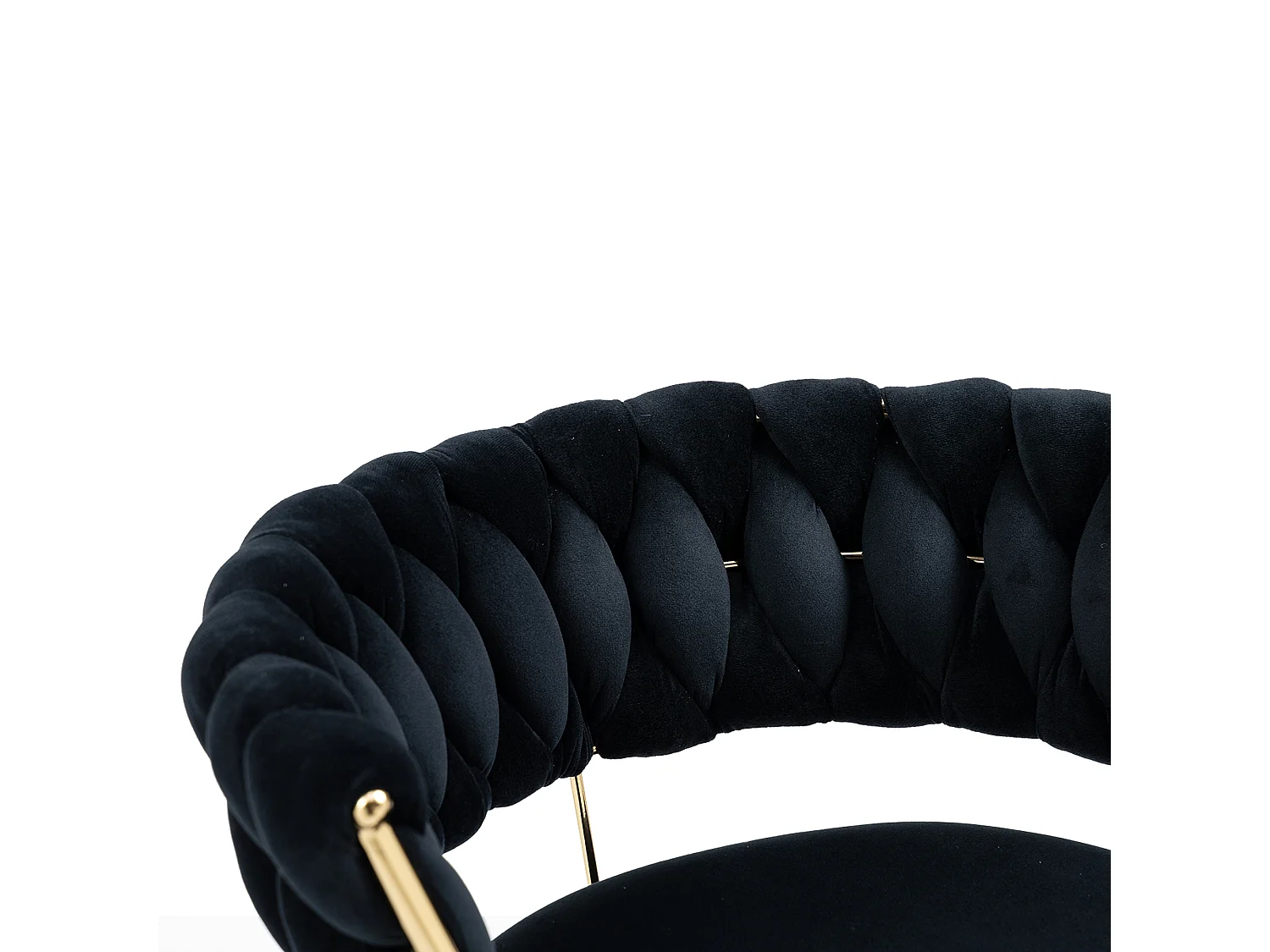 Set de 2 Tabourets de bar pivotantes à 360° et réglables en hauteur avec repose-pieds, velours, noir et argent