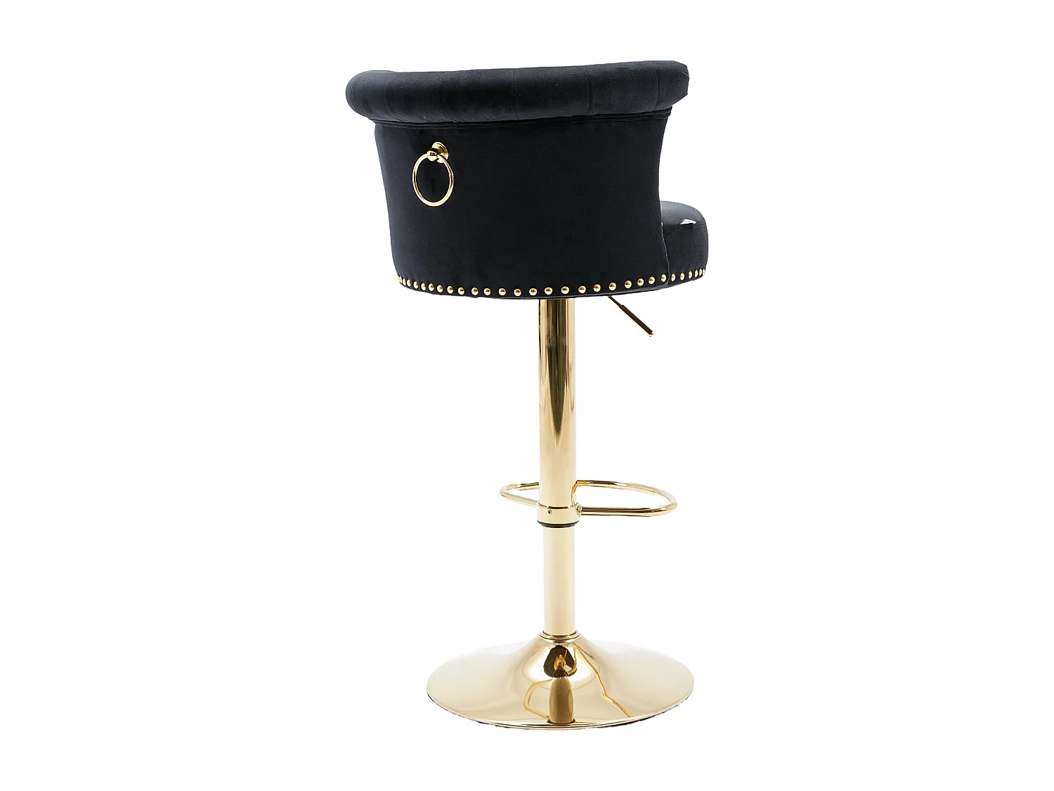 Drehbare Barhocker, verstellbare Thekenstühle, mit Fußstütze für Küche und Esszimmer, Schwarz, 2-teiliges Set