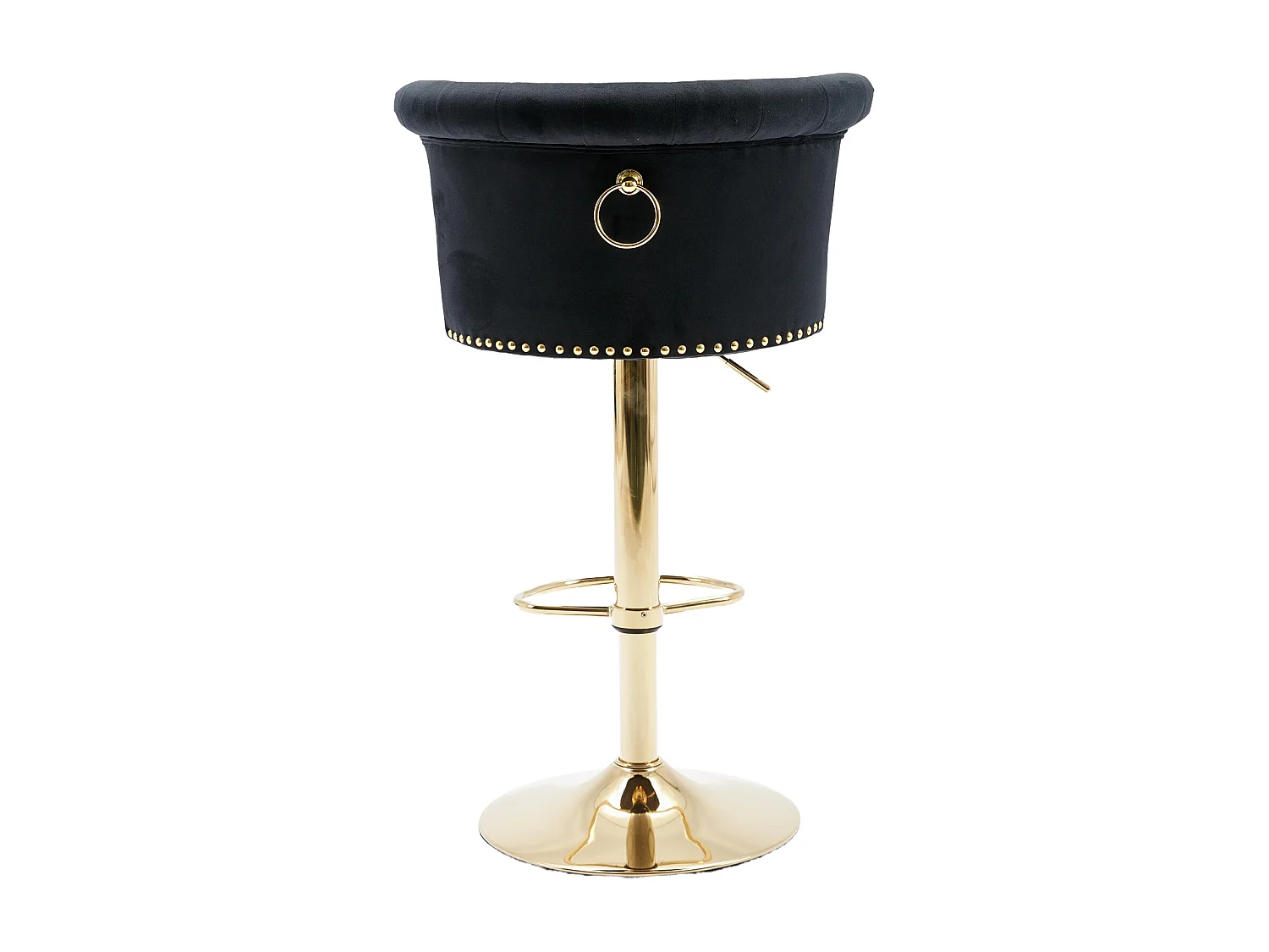 Drehbare Barhocker, verstellbare Thekenstühle, mit Fußstütze für Küche und Esszimmer, Schwarz, 2-teiliges Set