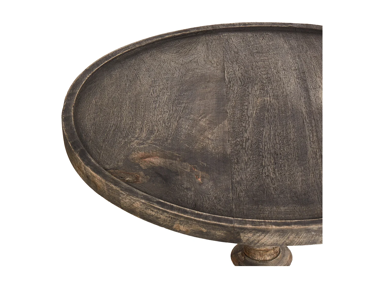 Zestaw 2 stolików pomocniczych THALIA Drewno mango Ciemnobrązowy