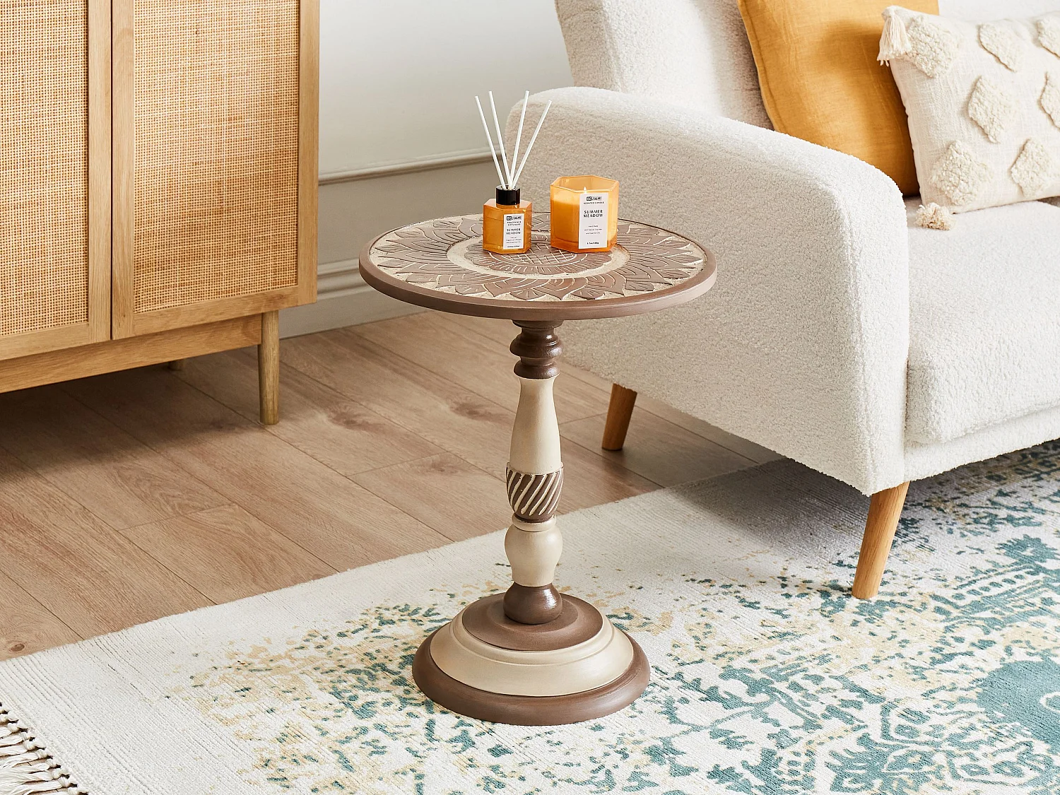 Table d'appoint EULO Bois de manguier Marron