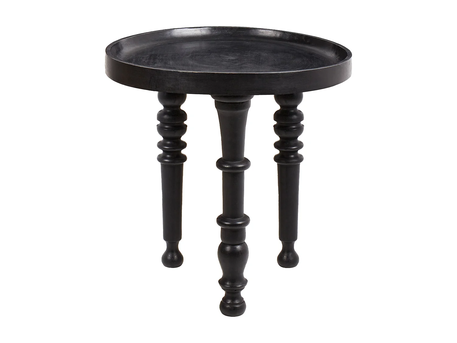 Table d'appoint LEETON Bois de manguier Noir