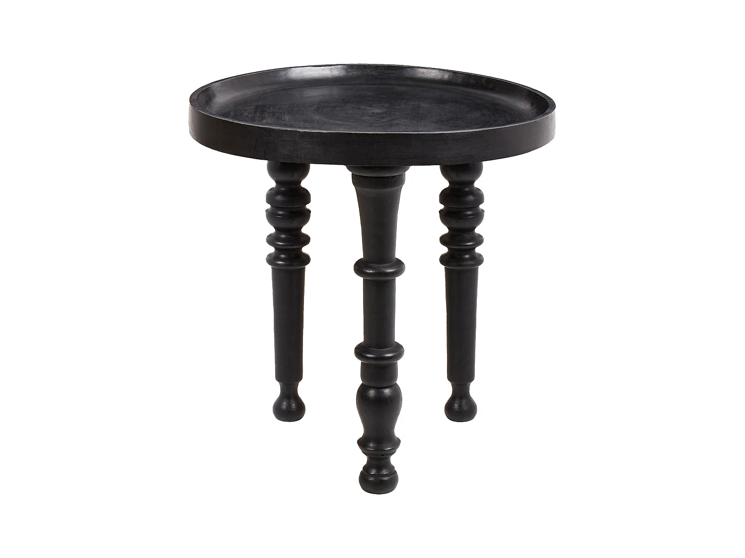 Table d'appoint LEETON Bois de manguier Noir