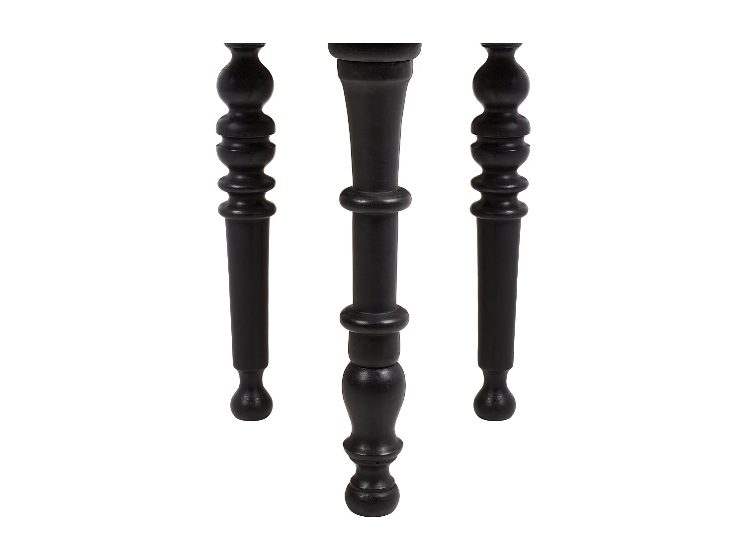 Beistelltisch LEETON Mango Holz Schwarz