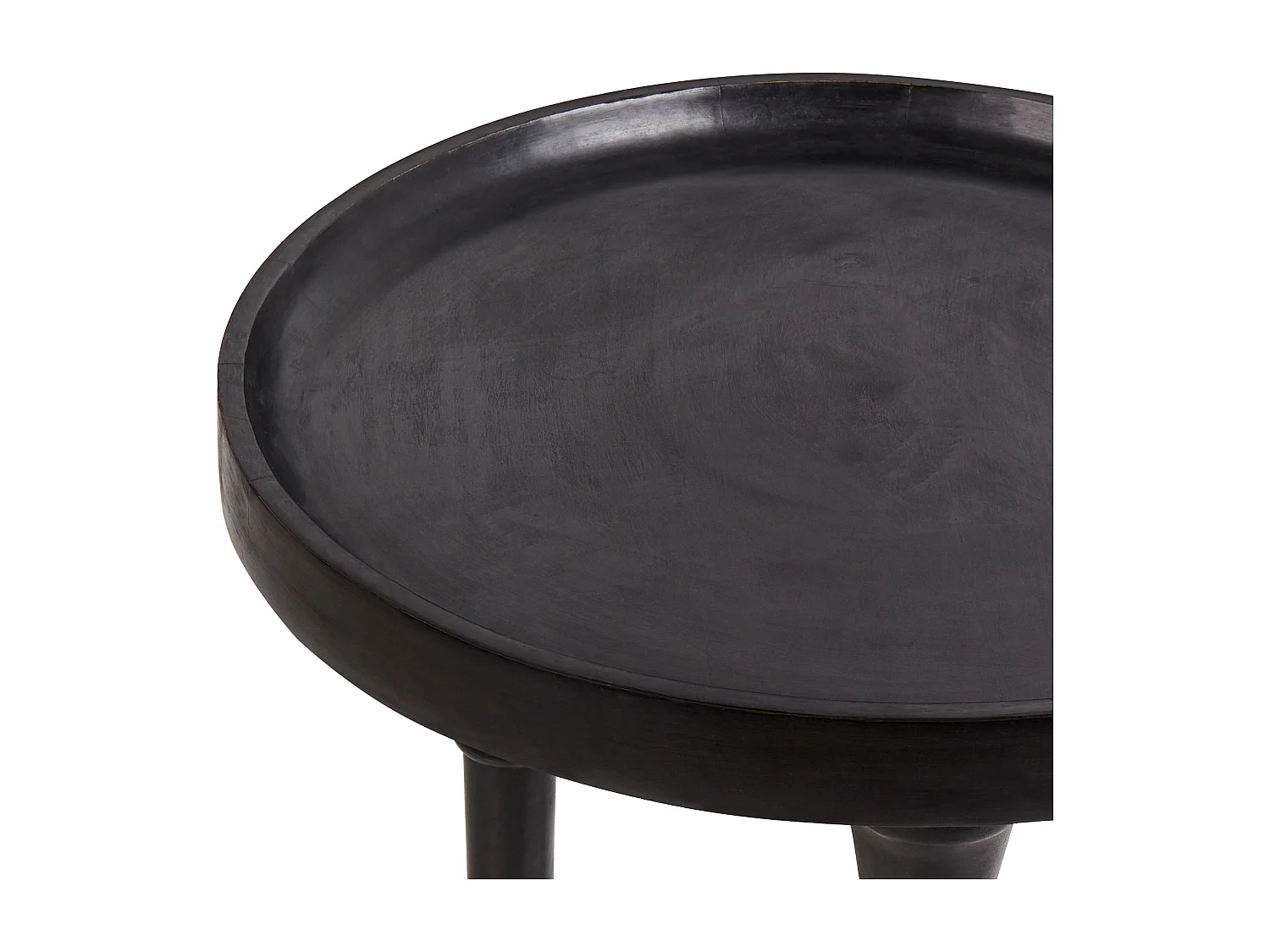 Table d'appoint LEETON Bois de manguier Noir