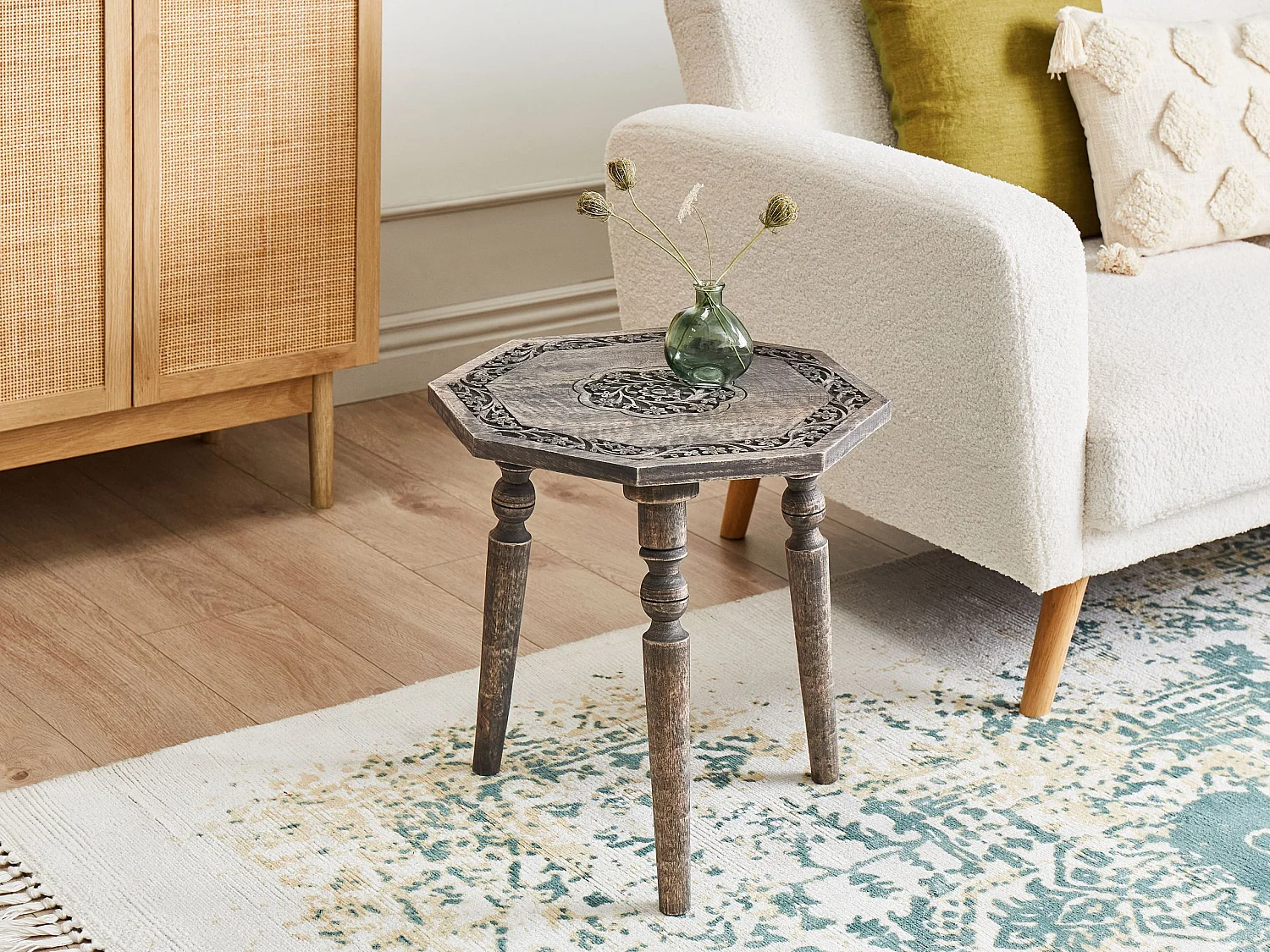 Table d'appoint WANDILO Bois de manguier Marron