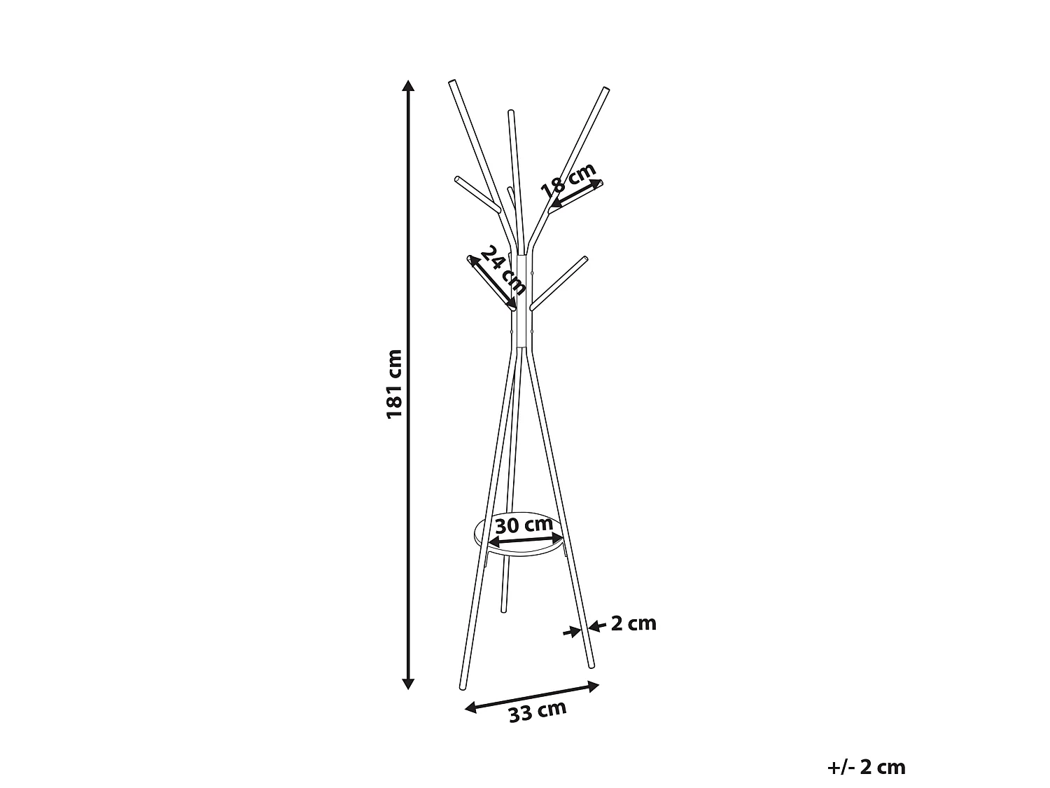 Coat Stand COLBY Black