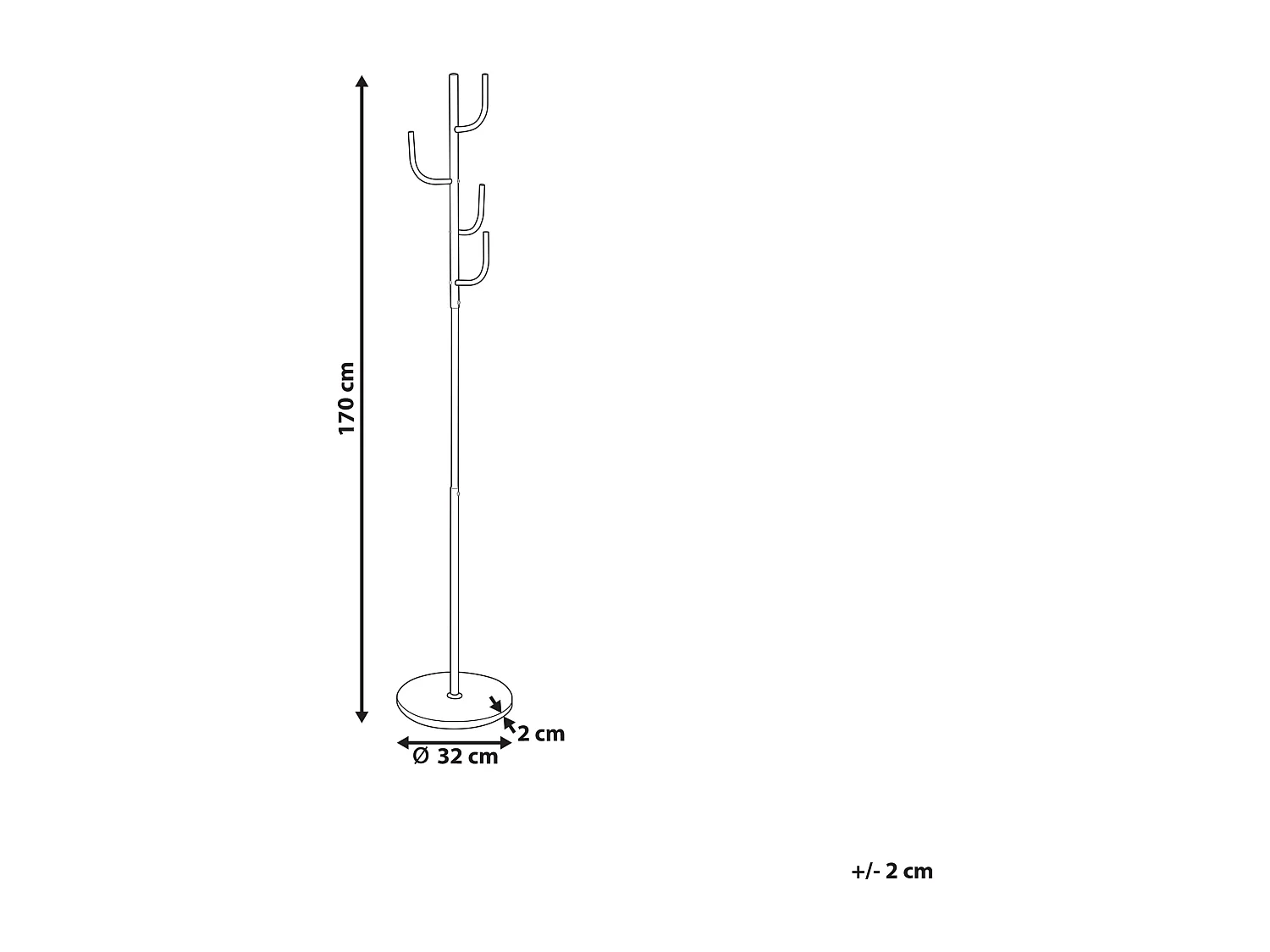 Kapstok FLAGLER Zwart