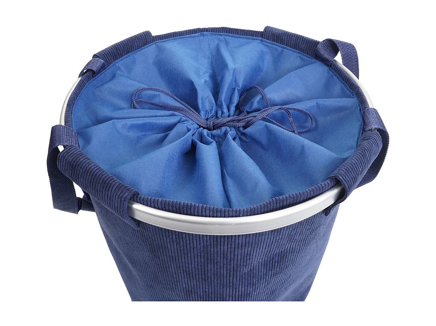 Panier à linge corbeille bleue 39 x 39 x 55 cm 04_0001297