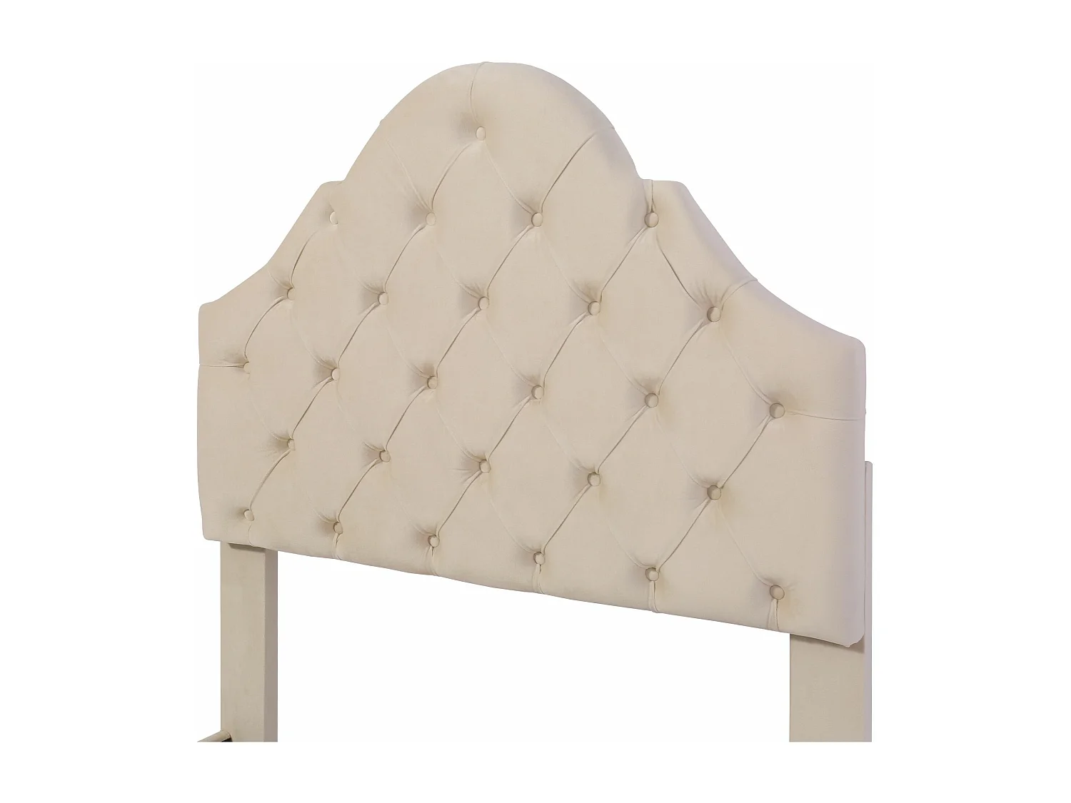 Lit Tapissé avec Sommier à Lattes et Tête de Lit,Lit Jeune avec Tête de Lit Réglable en Hauteur,Lit Simple 90x200 cm,Velours, Beige,Sans Matelas