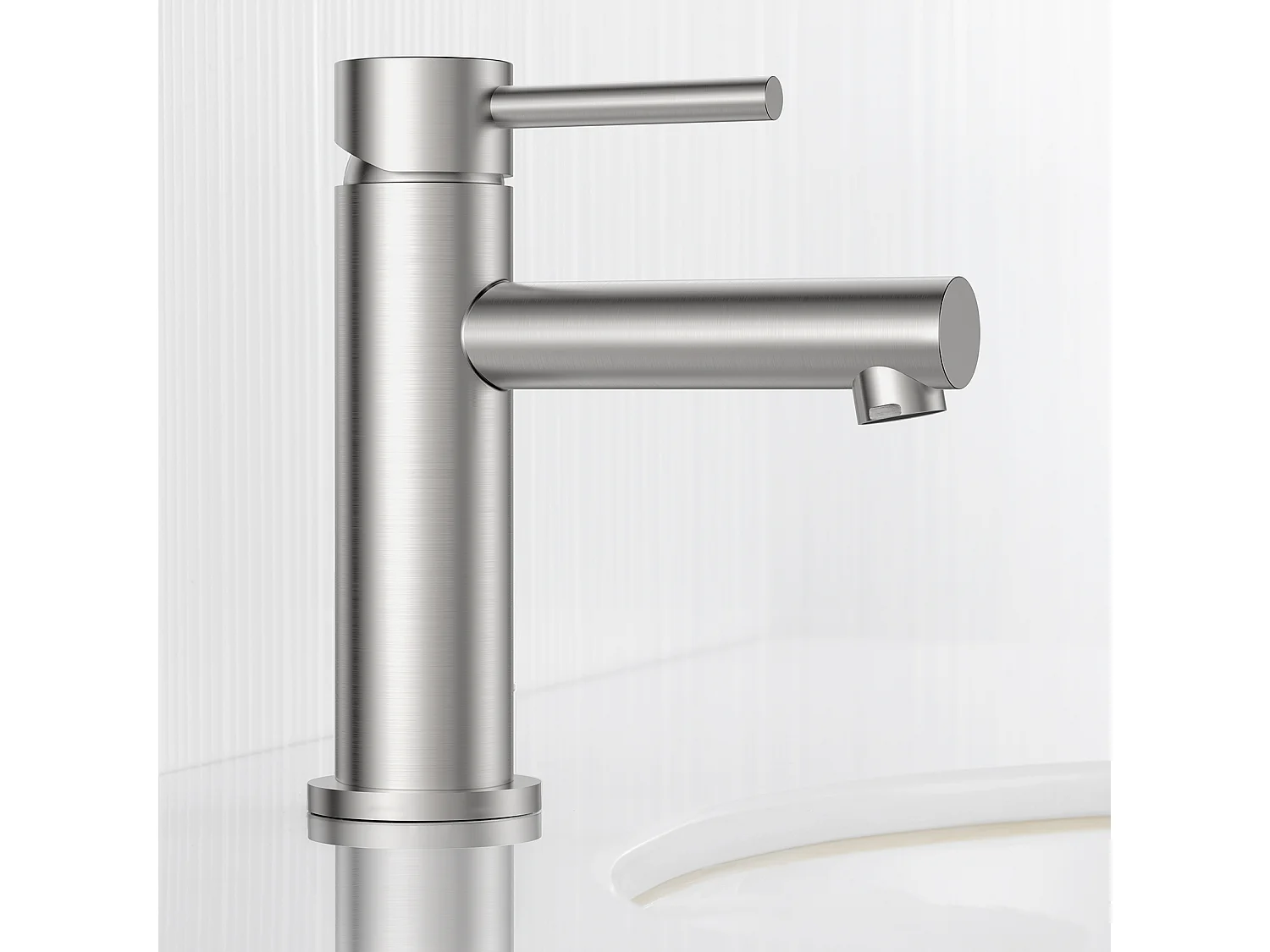 Mezclador de lavabo Brushed – Mezclador monomando de lavabo para agua fría y caliente