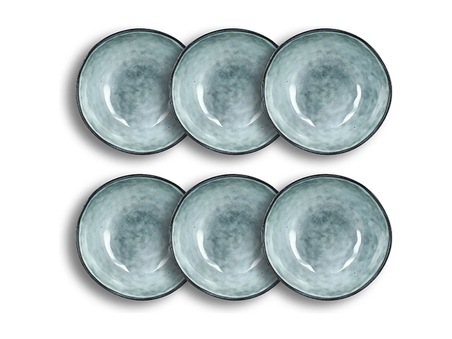 Ogo Living - Lot 6 Bols Aronal 500ml En Gres Bleu