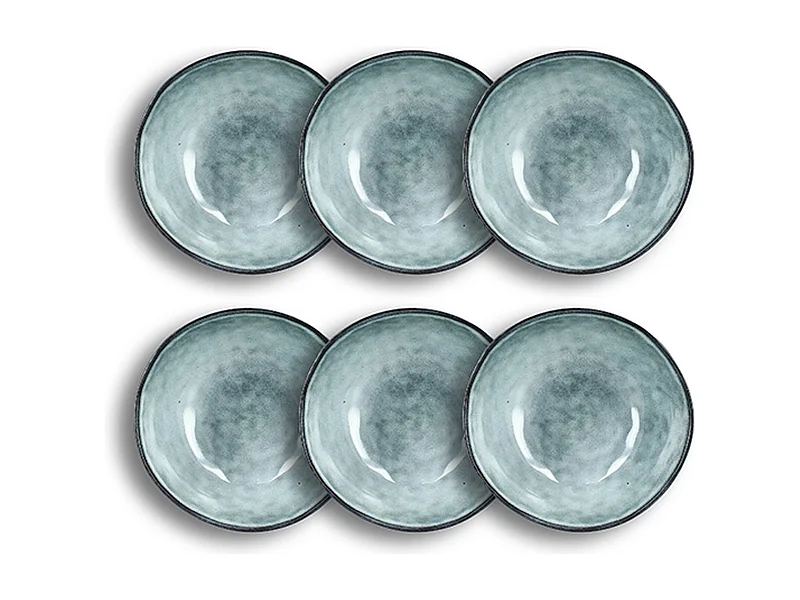 Ogo Living - Lot 6 Bols Aronal 500ml En Gres Bleu