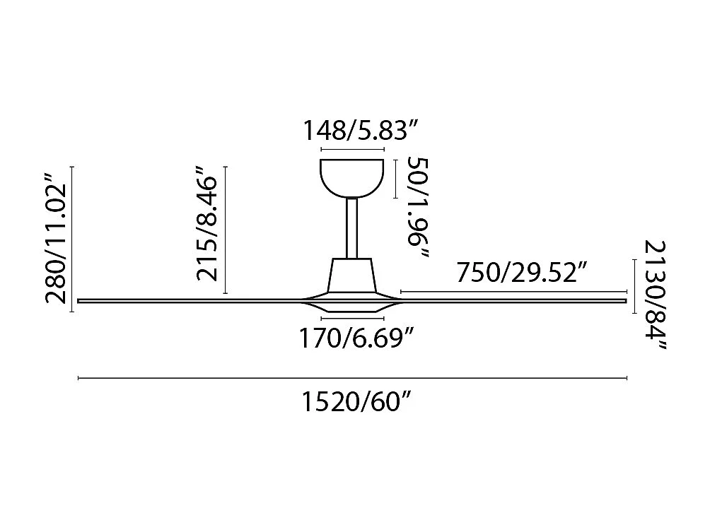 Hellbrauner Deckenventilator MOREA L DC SMART
