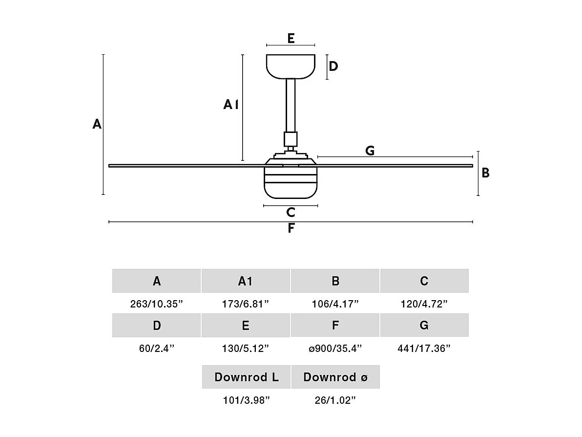 Ventilador MINI PUNT S LED preto DC