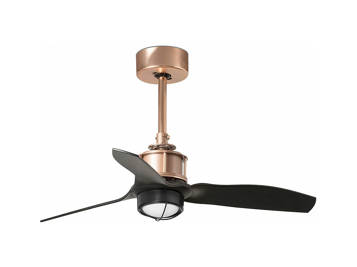 JUST FAN XS LED Ventilateur de plafond cuivre/noir 81cm