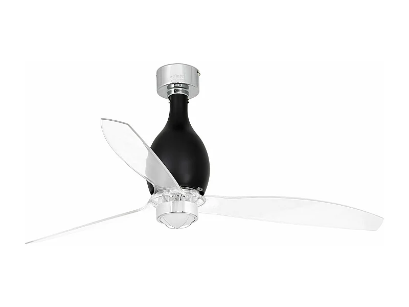 MINI ETERFAN M LED Ventilador DC preto brilhante/transparente