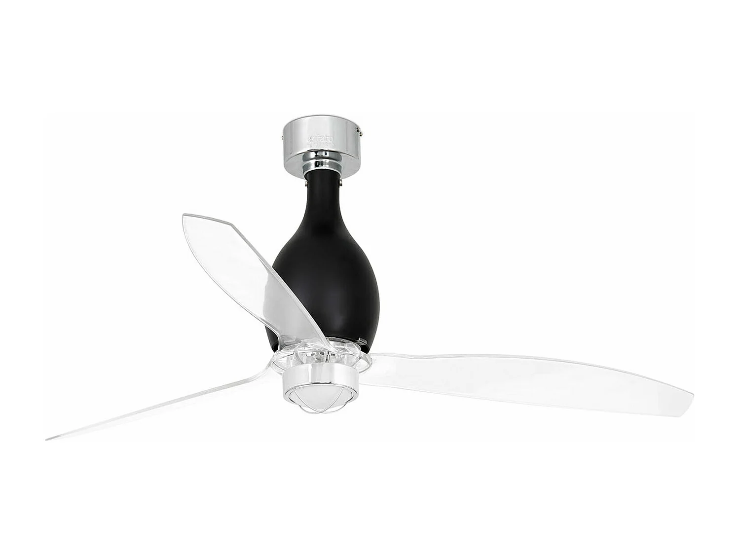 MINI ETERFAN M LED Ventilador DC preto brilhante/transparente