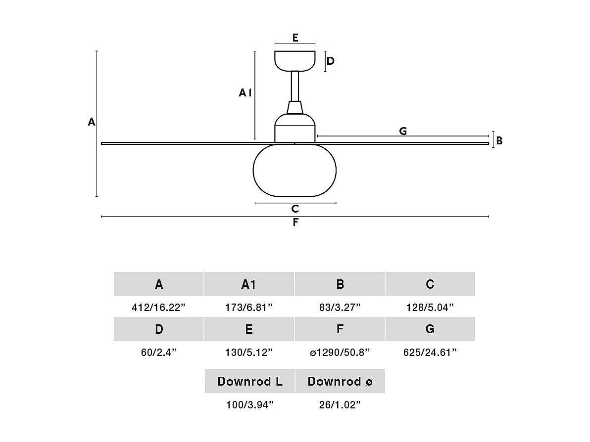 PALMA M Ventilateur de plafond marron IP44 E27