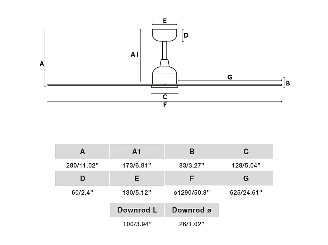 Ventilateur de plafond PALMA M IP44 marron