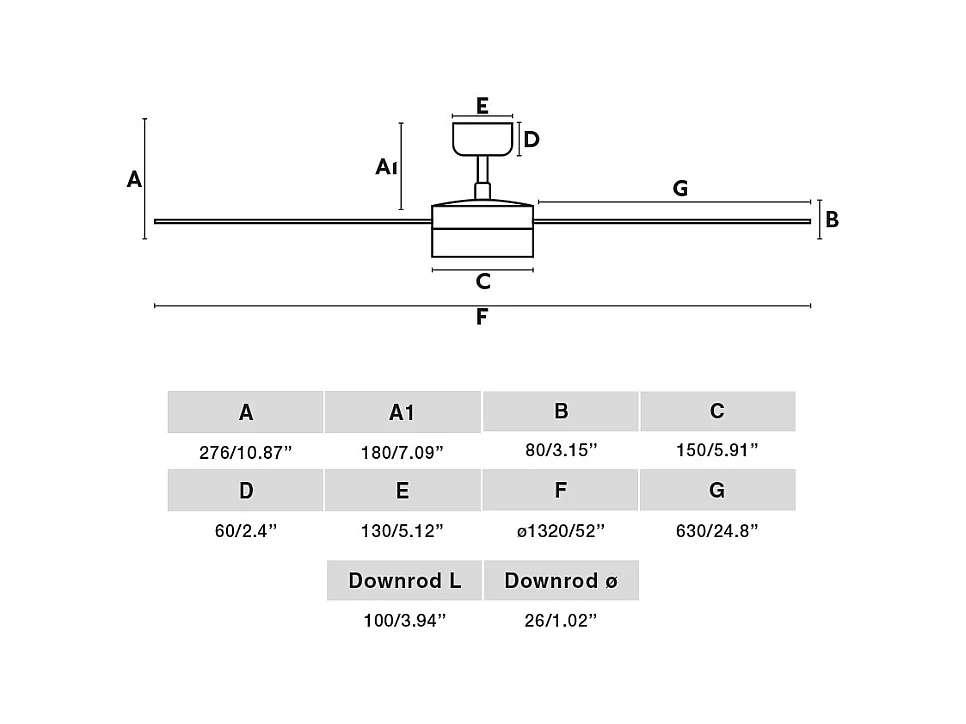 CRUISER L LED Zwarte DC-ventilator
