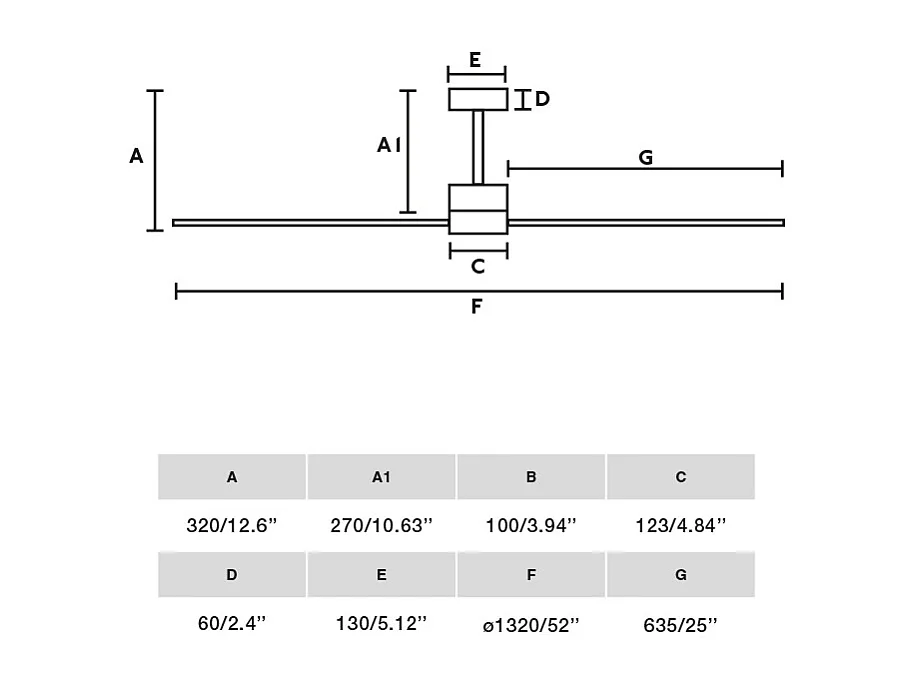 AMELIA Weißer Deckenventilator
