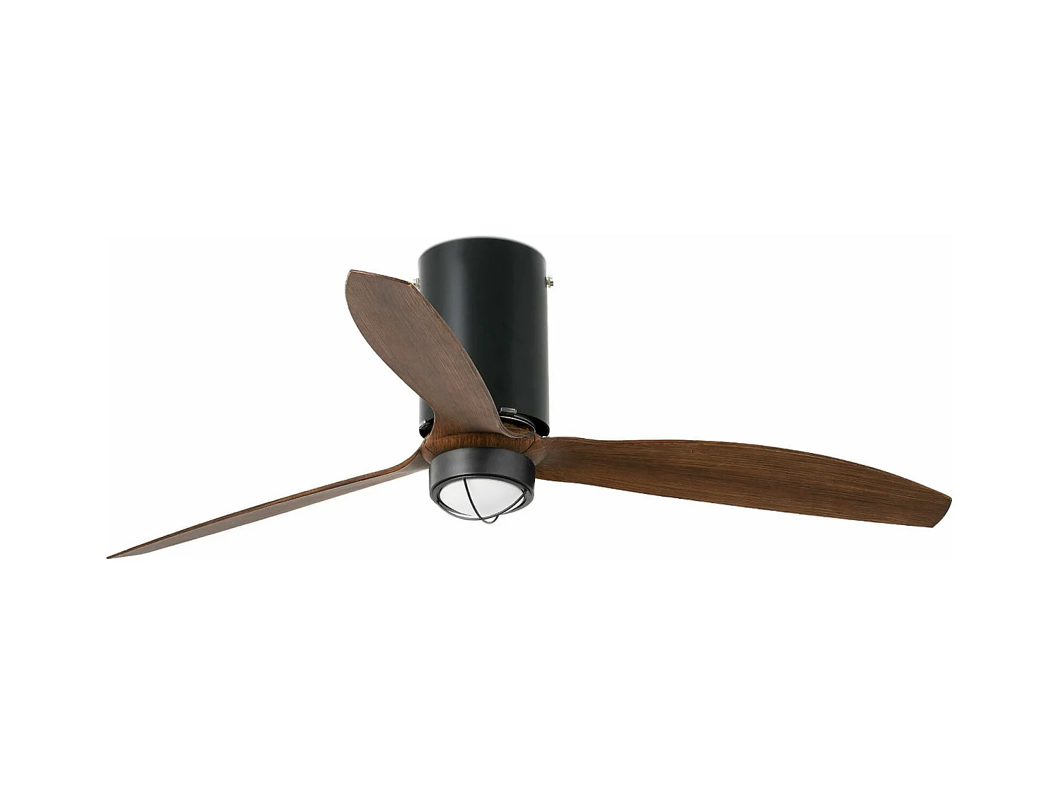 MINI TUBE FAN M LED DC ventilateur noir mat/bois