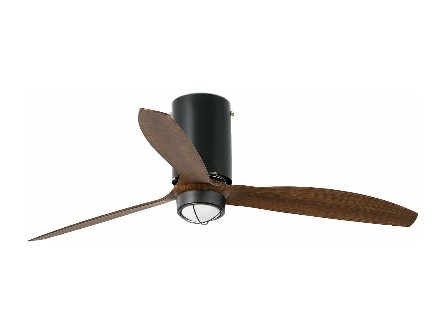 MINI TUBE FAN M LED DC ventilateur noir mat/bois