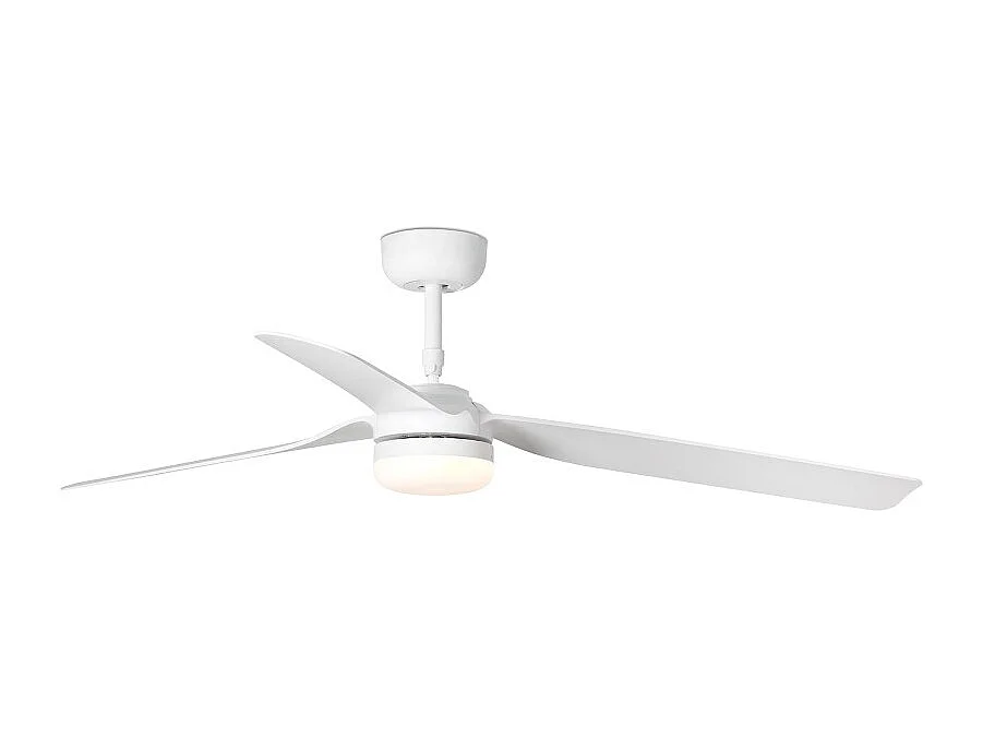 Ventilateur de plafond Faro Barcelona - Punt M LED Blanc/Blanc - Moteur CC silencieux, avec éclairage LED à intensité variable et télécommande