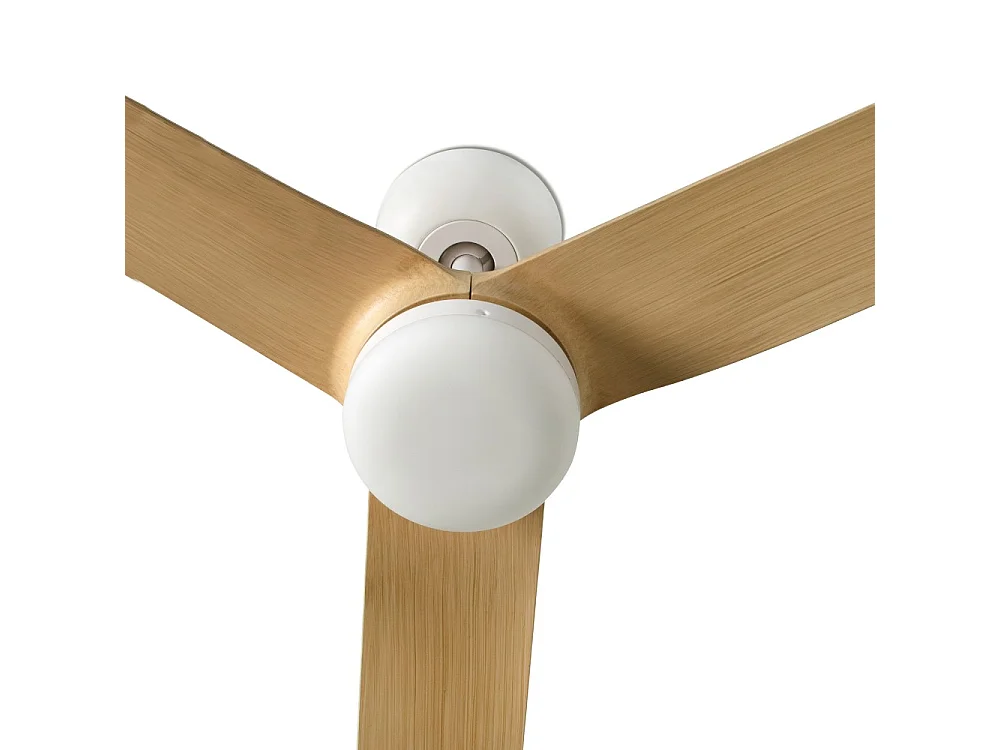 PUNT M LED Blanc/bois clair Ventilateur DC