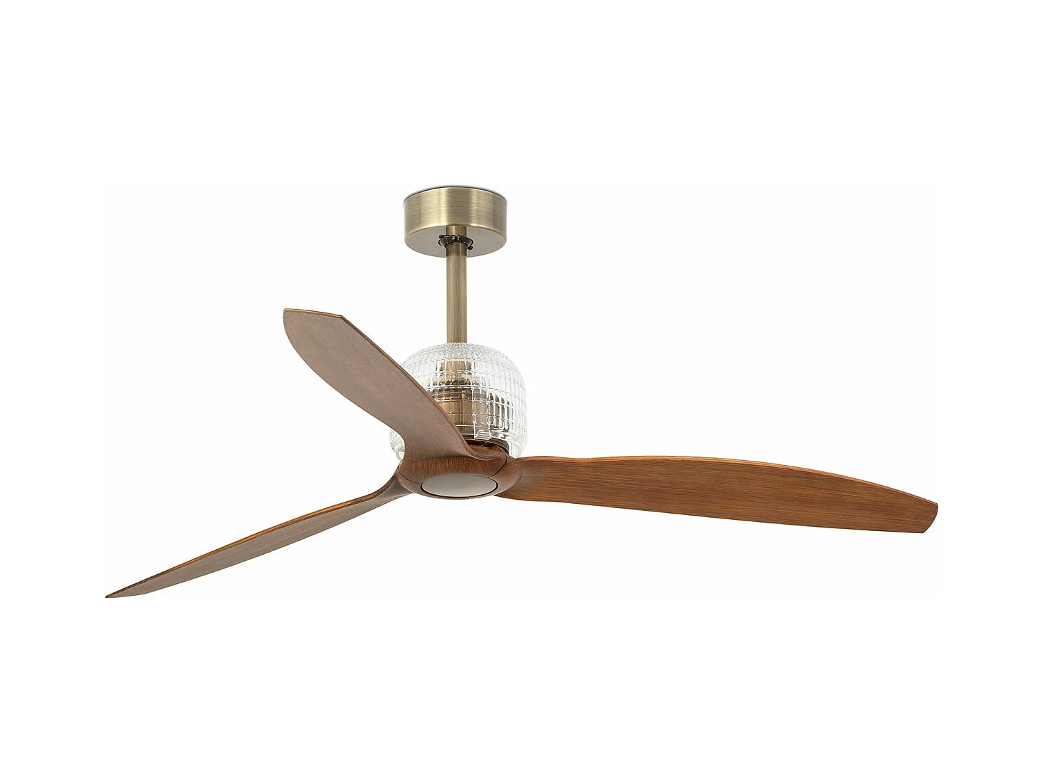 DECO FAN M DC-Ventilator aus Gold/Holz