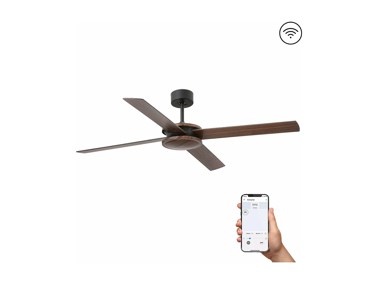 Ventilador POLEA L DC SMART marrom